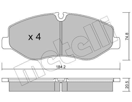 set placute frana,frana disc METELLI 22-1139-0
