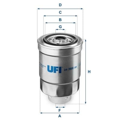 filtru combustibil UFI 24.366.00