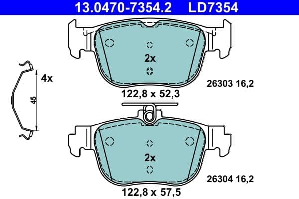 set placute frana,frana disc ATE Ceramic 13.0470-7354.2
