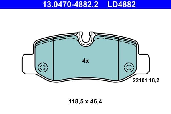 set placute frana,frana disc ATE Ceramic 13.0470-4882.2