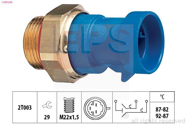 Comutator temperatura, ventilator radiator EPS Made in Italy - OE Equivalent 1.850.642