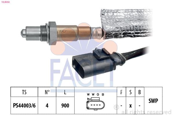 Sonda Lambda FACET Made in Italy - OE Equivalent 10.8502