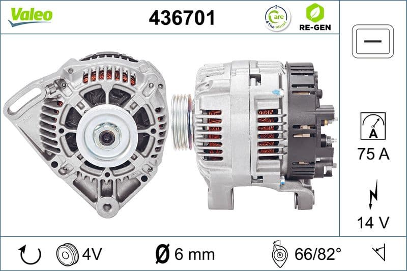 Generator / Alternator VALEO RE-GEN REMANUFACTURED 436701