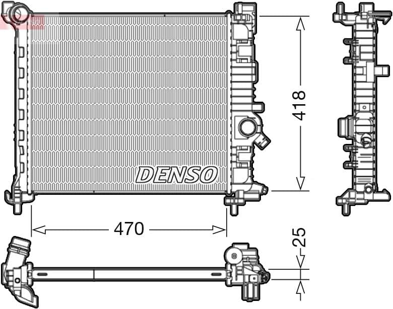 Radiator, racire motor DENSO DRM20114