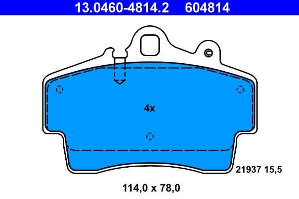 set placute frana,frana disc ATE 13.0460-4814.2