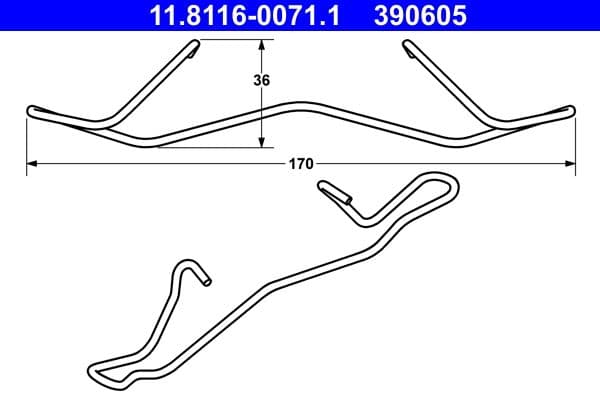 Arc, etrier frana ATE 11.8116-0071.1