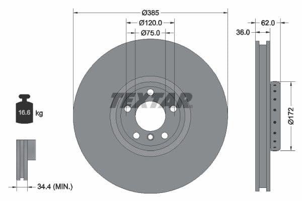 Disc frana TEXTAR PRO+ 92266525