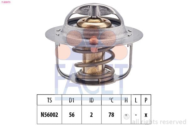 termostat,lichid racire FACET Made in Italy - OE Equivalent 7.8397S
