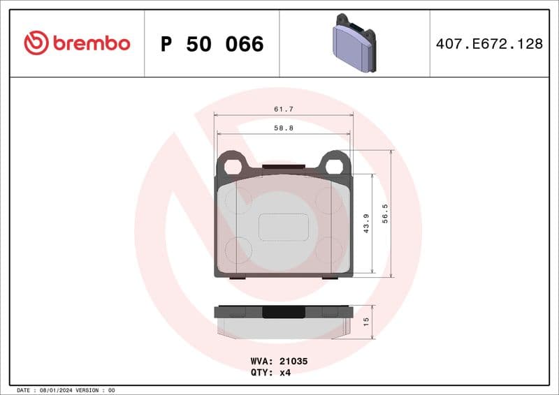 set placute frana,frana disc BREMBO PRIME LINE P 50 066