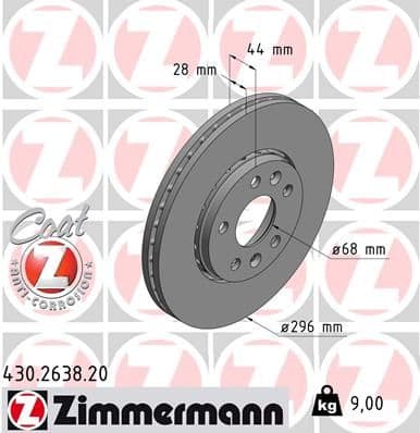 Disc frana ZIMMERMANN COAT Z 430.2638.20