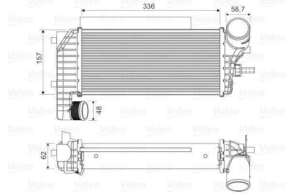 Intercooler, compresor VALEO 818604