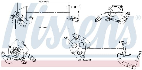 Radiator, recirculare gaze de esapament NISSENS ** FIRST FIT ** 989449