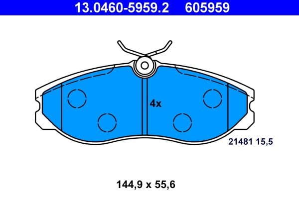 set placute frana,frana disc ATE 13.0460-5959.2