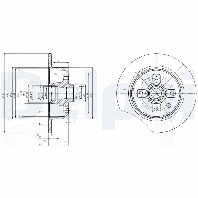 Disc frana DELPHI BG2571