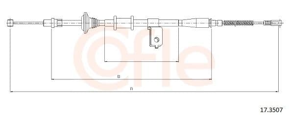 Cablu, frana de parcare COFLE 17.3507