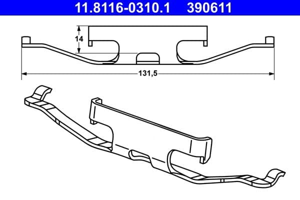 Arc, etrier frana ATE 11.8116-0310.1