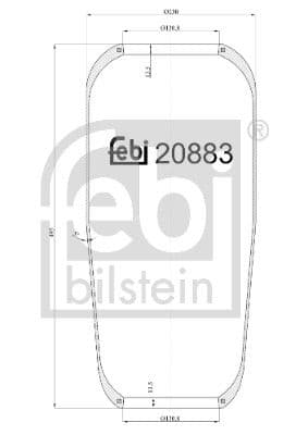 Burduf, suspensie pneumatica FEBI BILSTEIN 20883