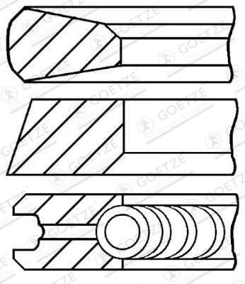 Set segmenti piston GOETZE ENGINE 08-441600-00