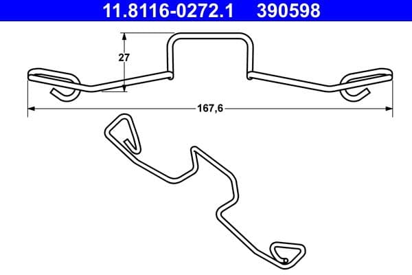 Arc, etrier frana ATE 11.8116-0272.1