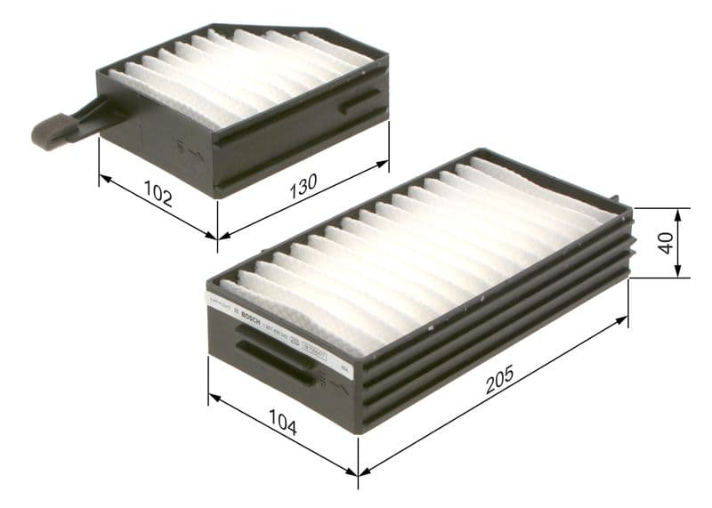 Filtru, aer habitaclu BOSCH 1 987 435 043