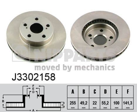 Disc frana NIPPARTS J3302158