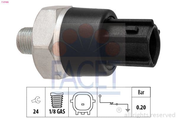 Senzor presiune ulei FACET Made in Italy - OE Equivalent 7.0166