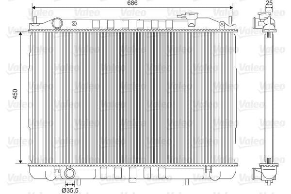 Radiator, racire motor VALEO 701611