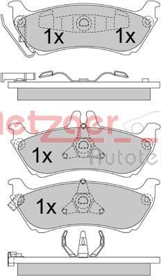 set placute frana,frana disc METZGER AUTOTEILE 1170339