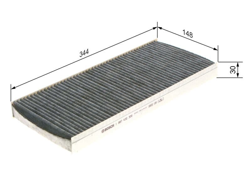 Filtru, aer habitaclu BOSCH 1 987 432 306