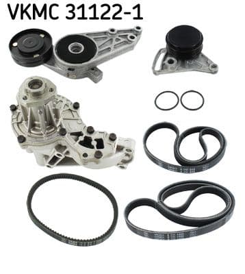Pompa apa + Set curea transmisie cu caneluri SKF VKMC 31122-1
