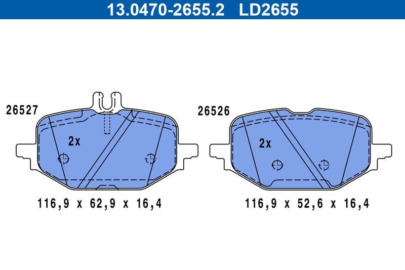 set placute frana,frana disc ATE Ceramic 13.0470-2655.2