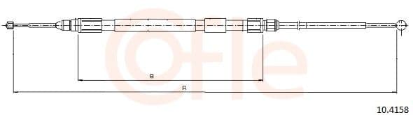 Cablu, frana de parcare COFLE 10.4158