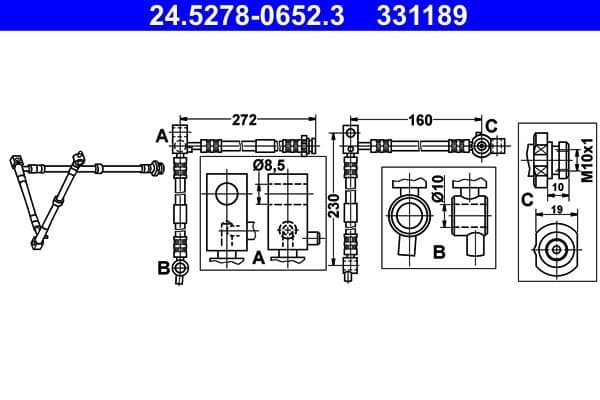 Furtun frana ATE 24.5278-0652.3