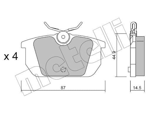set placute frana,frana disc METELLI 22-0064-0