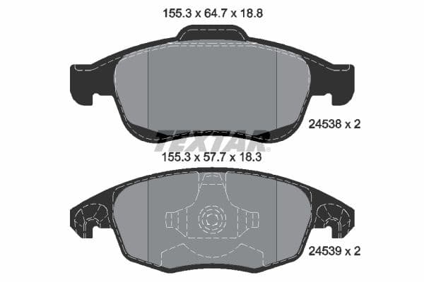 set placute frana,frana disc TEXTAR Q+ 2453801