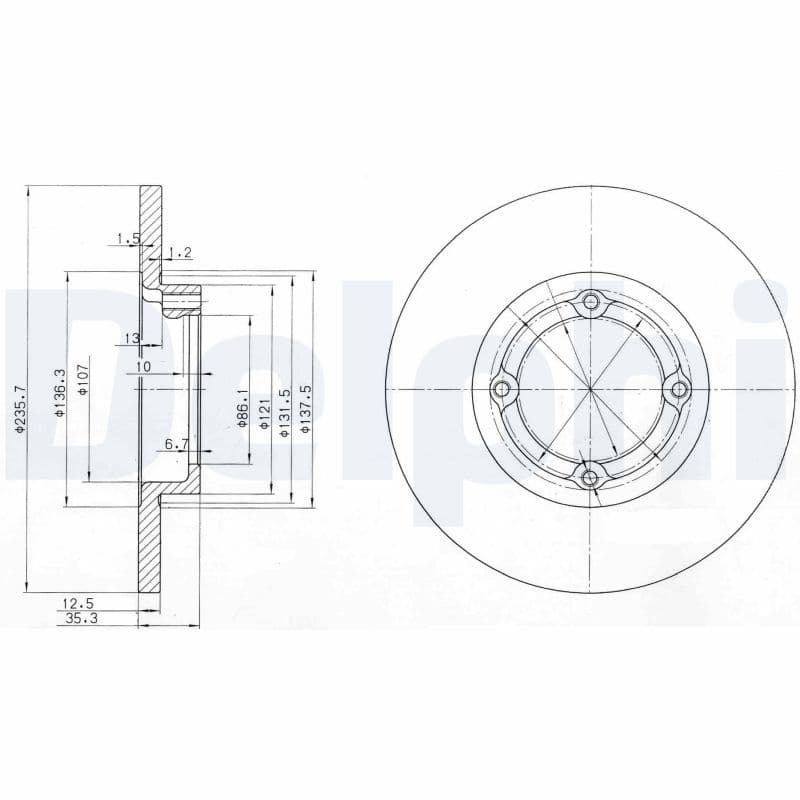Disc frana DELPHI BG3551