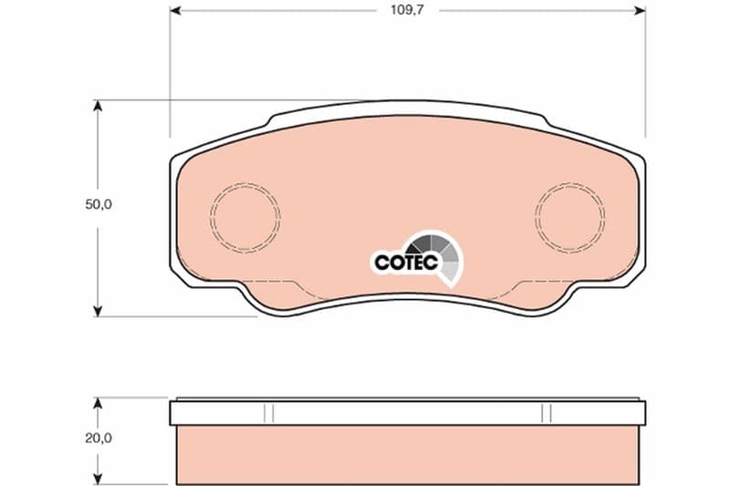 set placute frana,frana disc TRW COTEC GDB3441