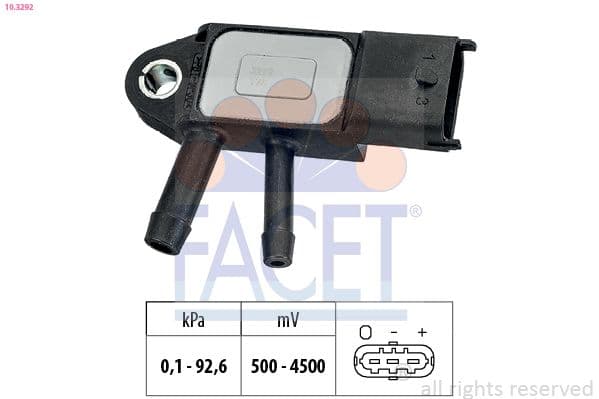 senzor presiune aer FACET Made in Italy - OE Equivalent 10.3292