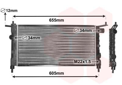 Radiator, racire motor VAN WEZEL 37002183