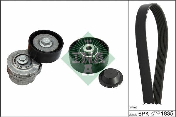 Set curea transmisie cu caneluri Schaeffler INA 529 0498 10