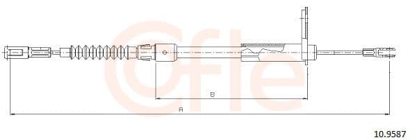 Cablu, frana de parcare COFLE 10.9587