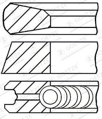 Set segmenti piston GOETZE ENGINE 08-785207-00