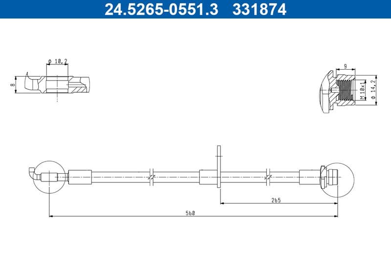 Furtun frana ATE 24.5265-0551.3