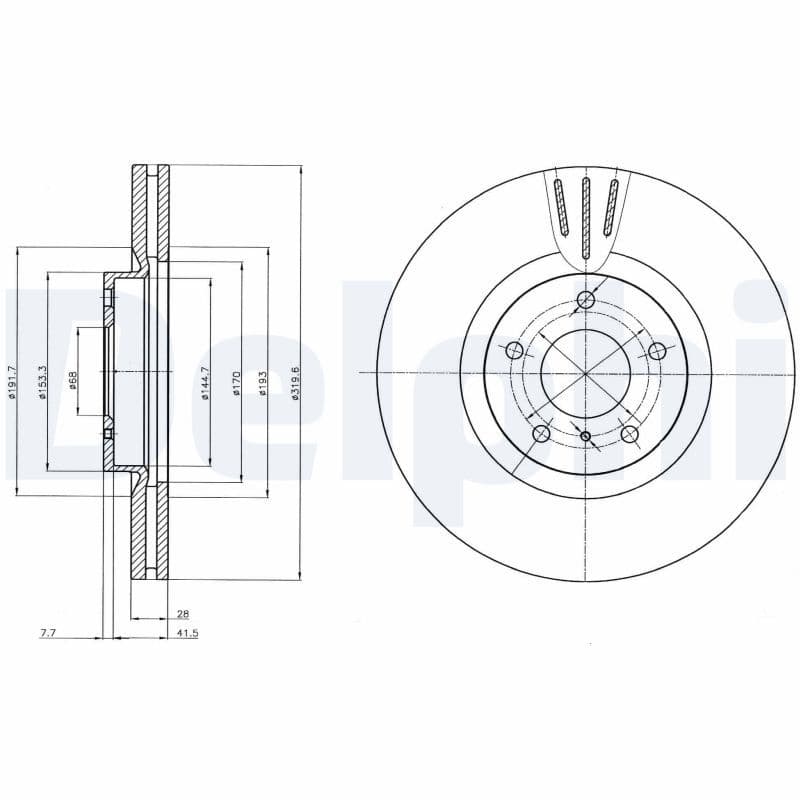 Disc frana DELPHI BG4107