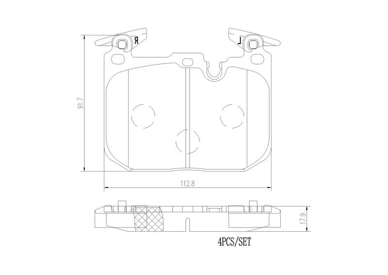set placute frana,frana disc BREMBO XTRA LINE - Ceramic P06096NX