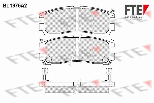 set placute frana,frana disc FTE 9010153