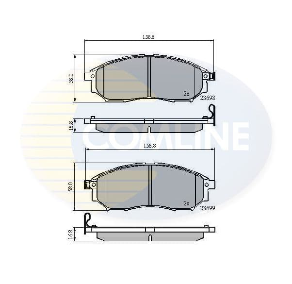 set placute frana,frana disc COMLINE CBP31524