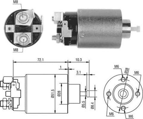 Solenoid, electromotor MAGNETI MARELLI 940113050476
