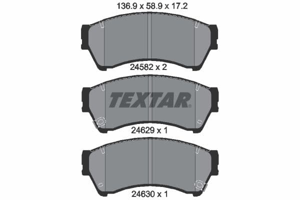 set placute frana,frana disc TEXTAR 2458202