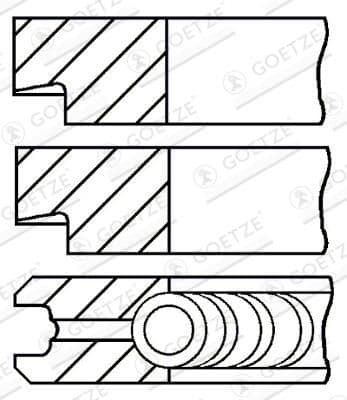 Set segmenti piston GOETZE ENGINE 08-145200-00